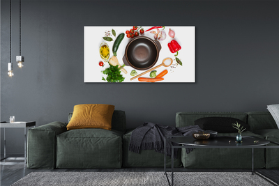 Leinwandbilder Löffel Tomaten Petersilie