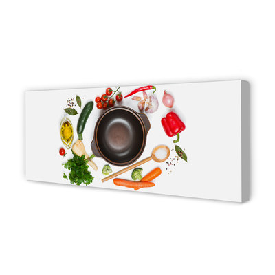 Leinwandbilder Löffel Tomaten Petersilie