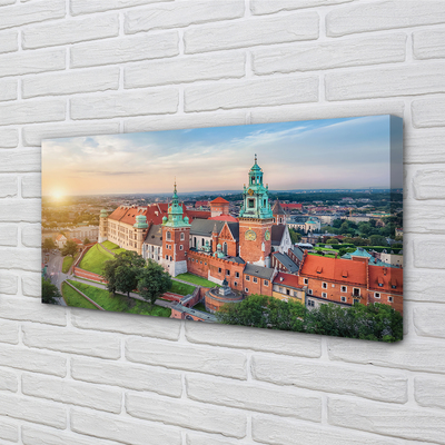 Leinwandbilder Krakow Schloss Sonnenaufgang Panorama