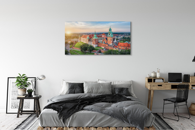 Leinwandbilder Krakow Schloss Sonnenaufgang Panorama