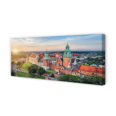 Leinwandbilder Krakow Schloss Sonnenaufgang Panorama