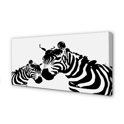 Leinwandbilder painted Zebra