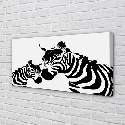 Leinwandbilder painted Zebra