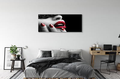 Leinwandbilder Nägel Frau Lippen
