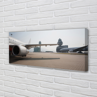 Leinwandbilder Himmel Gebäude Flugzeug Flughafen