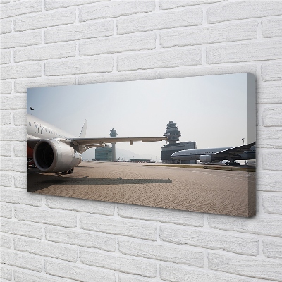 Leinwandbilder Himmel Gebäude Flugzeug Flughafen