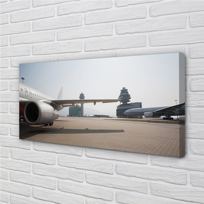 Leinwandbilder Himmel Gebäude Flugzeug Flughafen