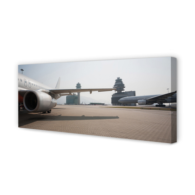 Leinwandbilder Himmel Gebäude Flugzeug Flughafen