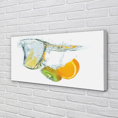 Leinwandbilder Orange Kiwi Wasser