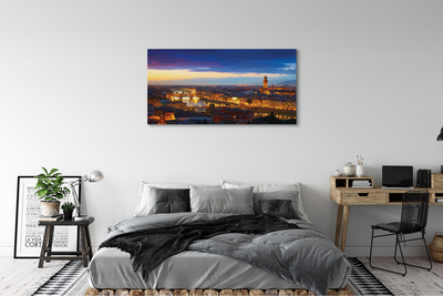 Leinwandbilder Italien Panorama von Brücken Nacht