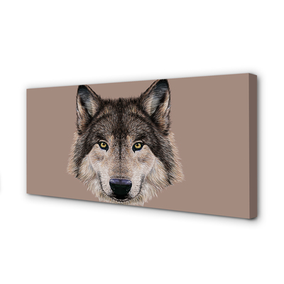 Leinwandbilder gemalter Wolf