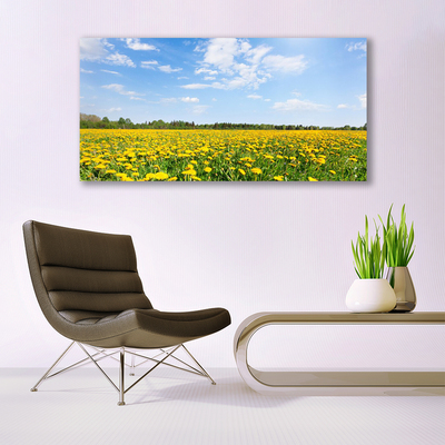 Canvas Kunstdruck Löwenzahn Wiese Landschaft