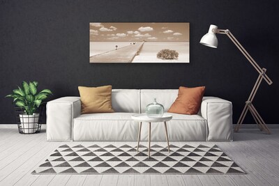 Canvas Kunstdruck Seebrücke Meer Landschaft