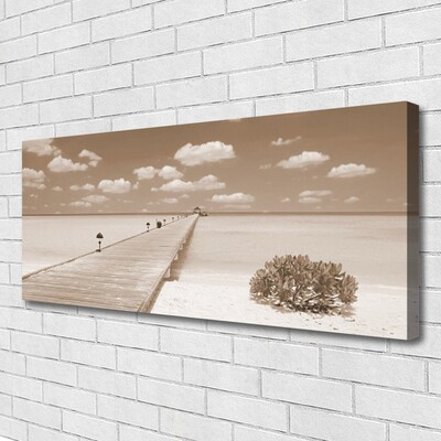 Canvas Kunstdruck Seebrücke Meer Landschaft