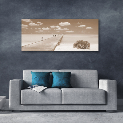 Canvas Kunstdruck Seebrücke Meer Landschaft