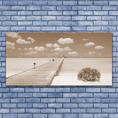 Canvas Kunstdruck Seebrücke Meer Landschaft
