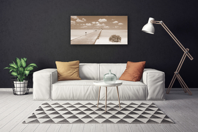 Canvas Kunstdruck Seebrücke Meer Landschaft