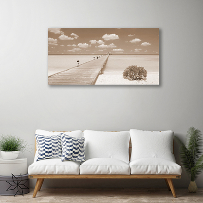 Canvas Kunstdruck Seebrücke Meer Landschaft
