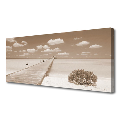 Canvas Kunstdruck Seebrücke Meer Landschaft