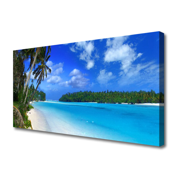 Canvas Kunstdruck Strand Palmen Südsee Landschaft