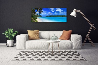 Canvas Kunstdruck Strand Palmen Südsee Landschaft