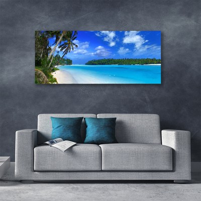 Canvas Kunstdruck Strand Palmen Südsee Landschaft