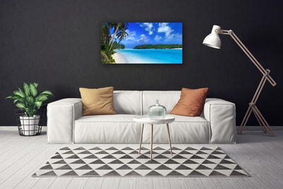 Canvas Kunstdruck Strand Palmen Südsee Landschaft