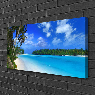 Canvas Kunstdruck Strand Palmen Südsee Landschaft