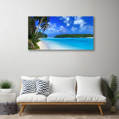 Canvas Kunstdruck Strand Palmen Südsee Landschaft