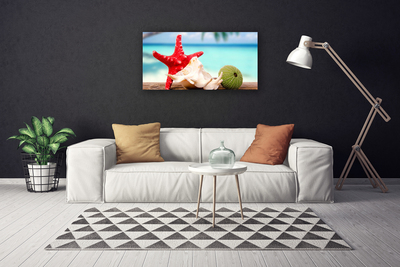 Canvas Kunstdruck Südsee Seestern Muscheln Kunst