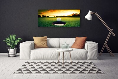 Canvas Kunstdruck Golfball Rasen Natur