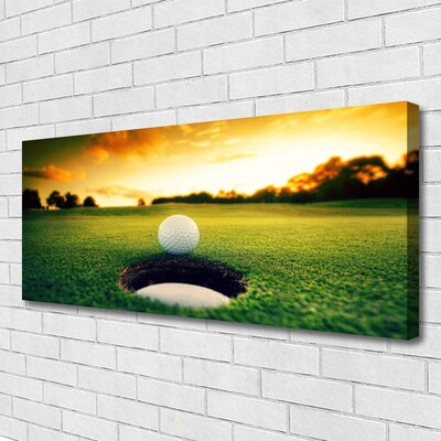 Canvas Kunstdruck Golfball Rasen Natur