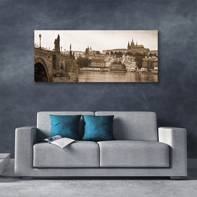 Canvas Kunstdruck Prag Brücke Landschaft