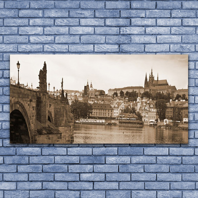 Canvas Kunstdruck Prag Brücke Landschaft