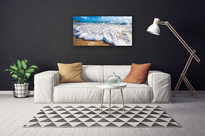 Canvas Kunstdruck Strand Klippe Meer Sand Natur