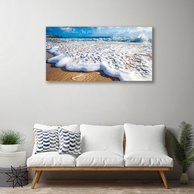 Canvas Kunstdruck Strand Klippe Meer Sand Natur