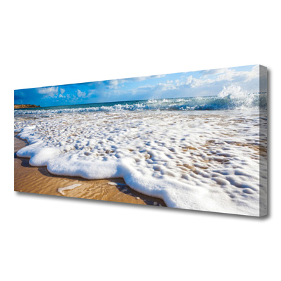 Canvas Kunstdruck Strand Klippe Meer Sand Natur