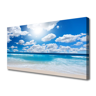 Canvas Kunstdruck Nordsee Strand Wolken Landschaft