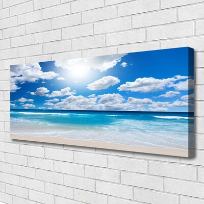 Canvas Kunstdruck Nordsee Strand Wolken Landschaft