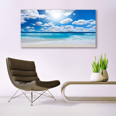 Canvas Kunstdruck Nordsee Strand Wolken Landschaft