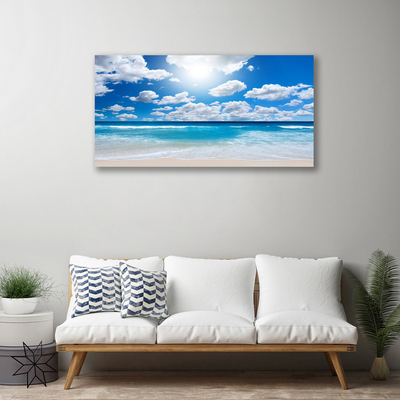 Canvas Kunstdruck Nordsee Strand Wolken Landschaft