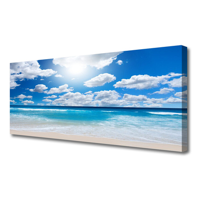 Canvas Kunstdruck Nordsee Strand Wolken Landschaft