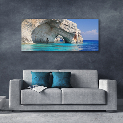 Canvas Kunstdruck Klippe Meer See Wasser Landschaft