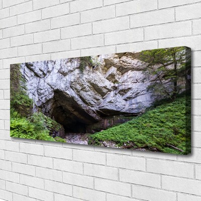 Canvas Kunstdruck Berghöhle Natur