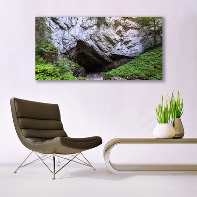 Canvas Kunstdruck Berghöhle Natur