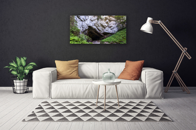 Canvas Kunstdruck Berghöhle Natur