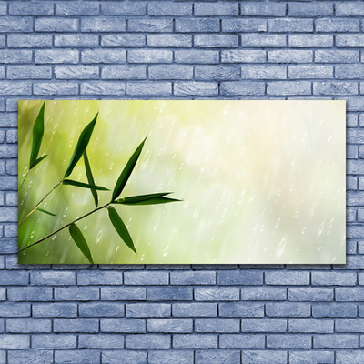 Canvas Kunstdruck Blätter Regen Pflanzen