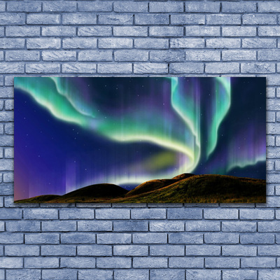 Canvas Kunstdruck Polarlicht Landschaft