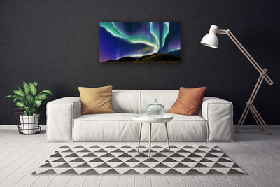 Canvas Kunstdruck Polarlicht Landschaft