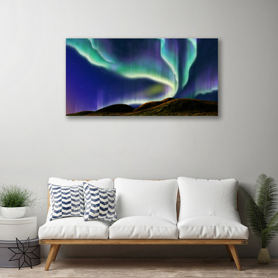 Canvas Kunstdruck Polarlicht Landschaft